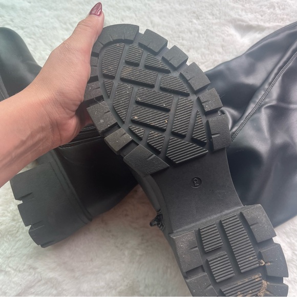 Steven Over the Knee Black Boots 9 - Picture 6 of 7